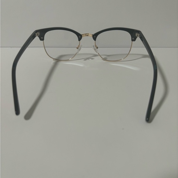 Elegant Black and Gold Browline Glasses - Picture 4 of 6